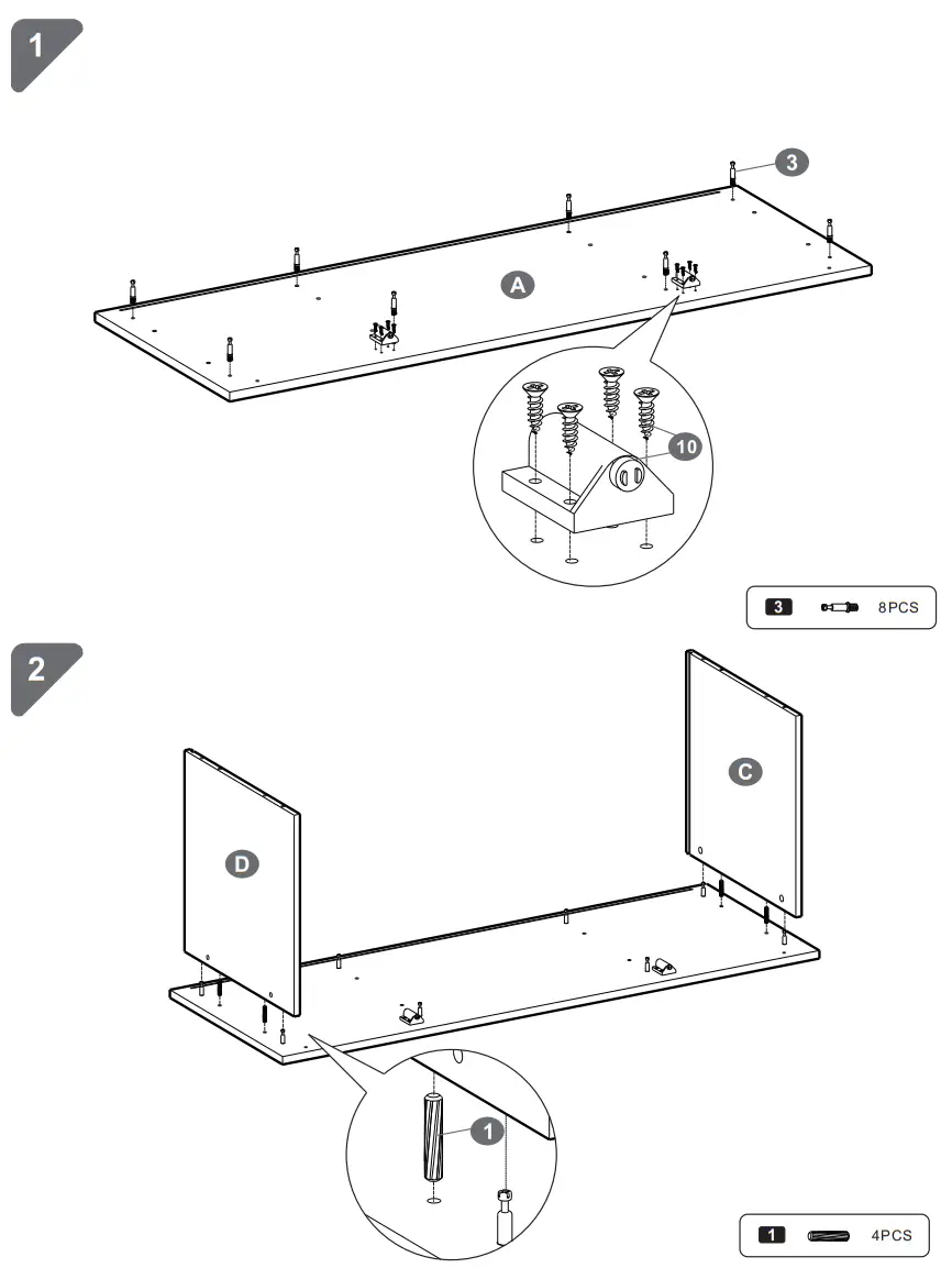 VASAGLE LTV43 Storage Television Cabinet - 7