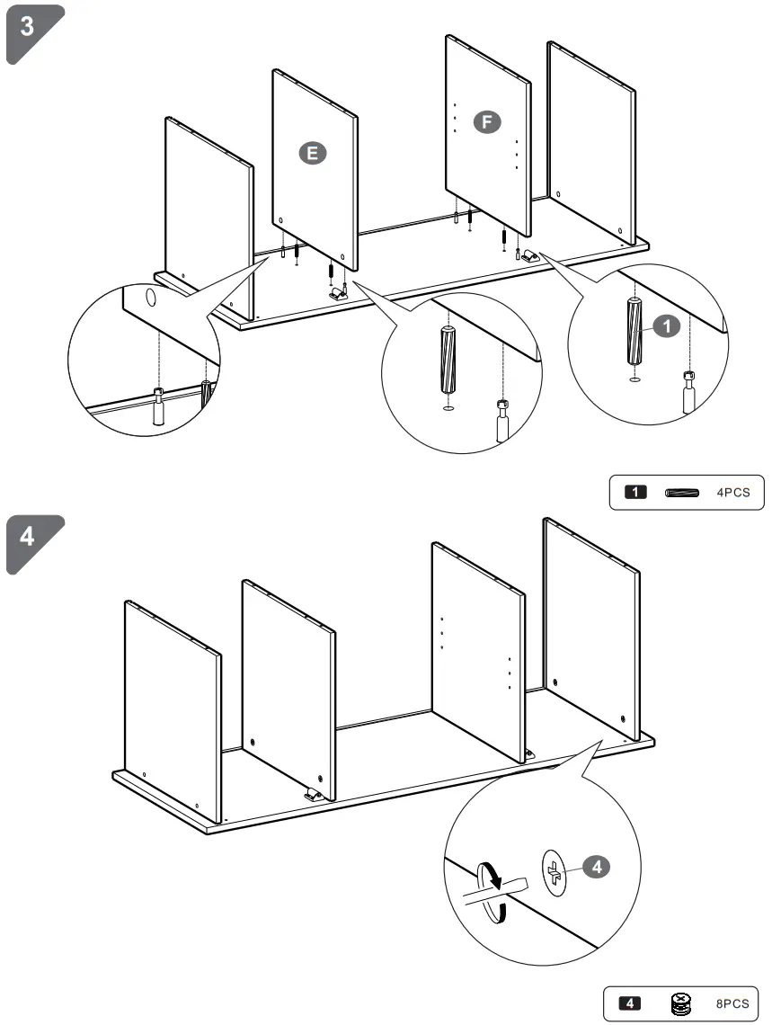 VASAGLE LTV43 Storage Television Cabinet - 8