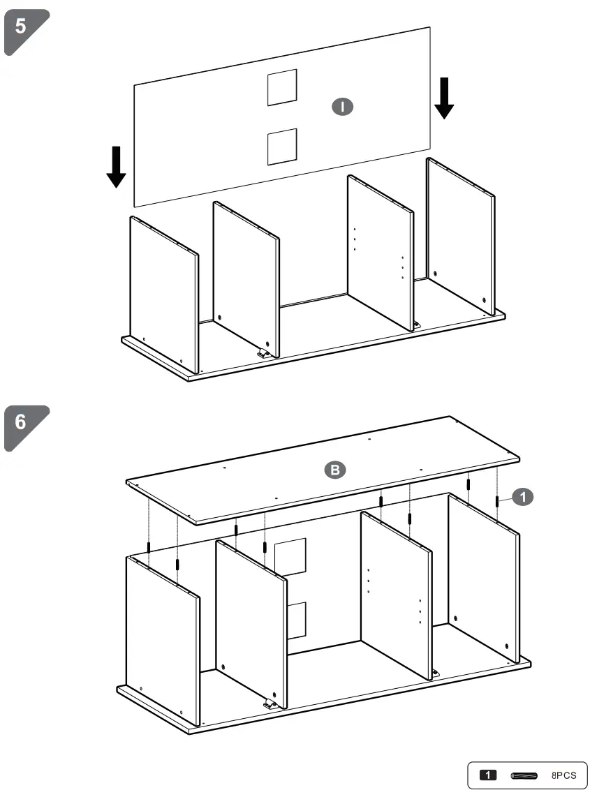 VASAGLE LTV43 Storage Television Cabinet - 9
