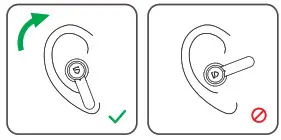 SoundPeats True Q Earbuds - Wearing