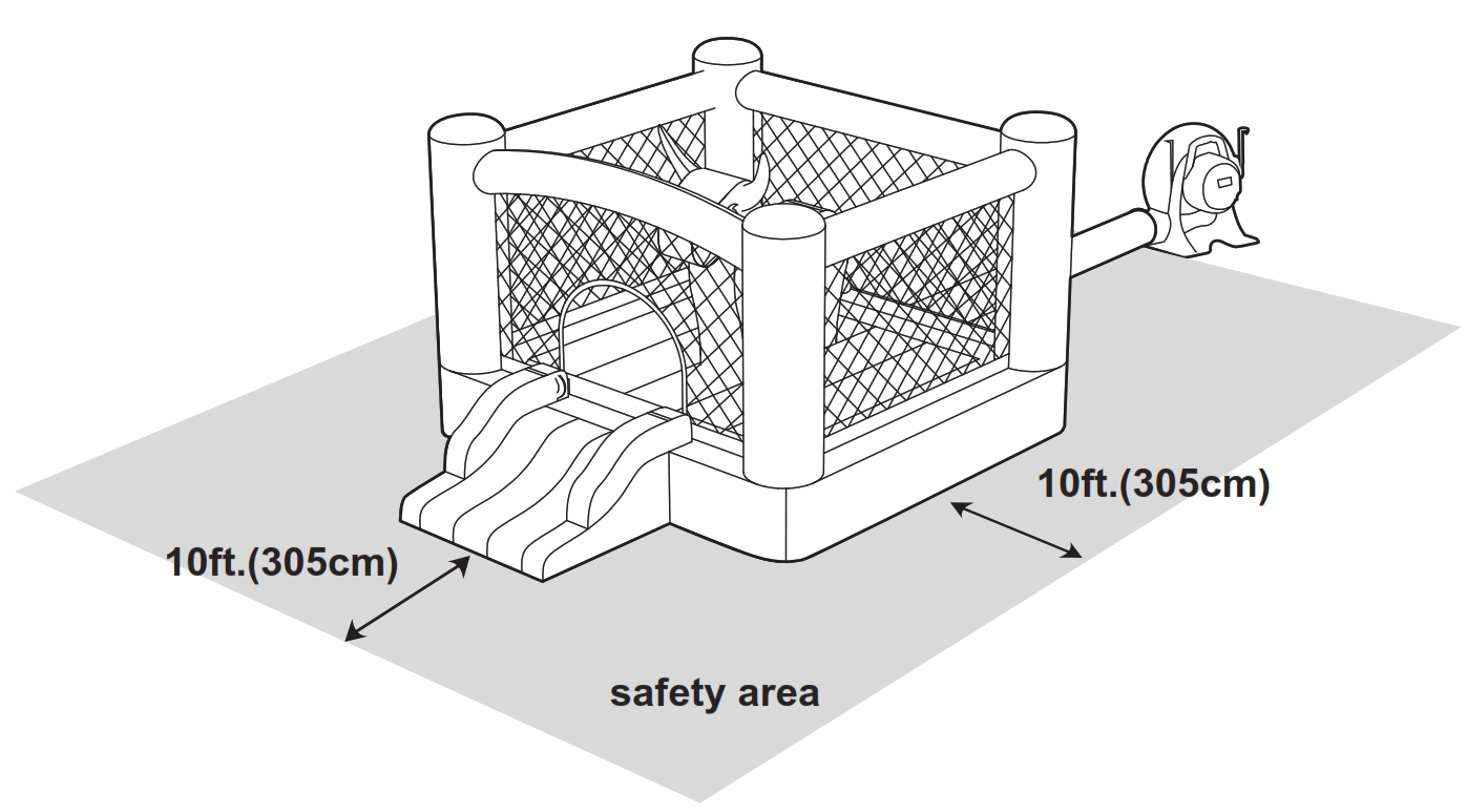 Bestway 53401E Brave the Bull Indoor Outdoor Backyard Inflatable Kids Bouncer House and Slide - Fig3