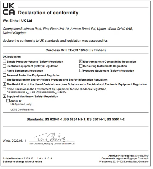Einhell-TE-CD-18-40-Li-Cordless-Impact-Drill-FIG-1