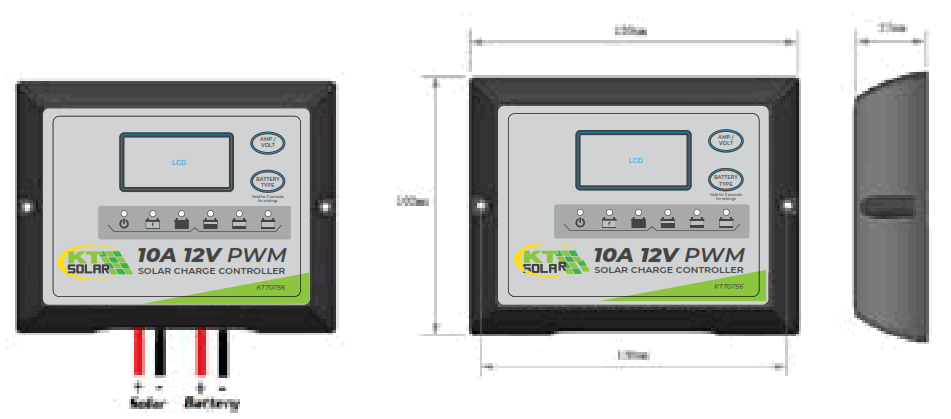 KT SOLAR KT70710 120W 12V Portable Folding Solar Kit - 2
