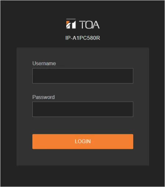 TOA IP-A1PC580R - Making connection