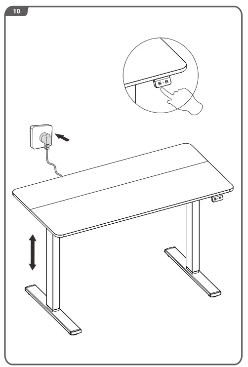LACOO T-HAD12222-ZJZ White Wood Electric Standing Desk - fig 11