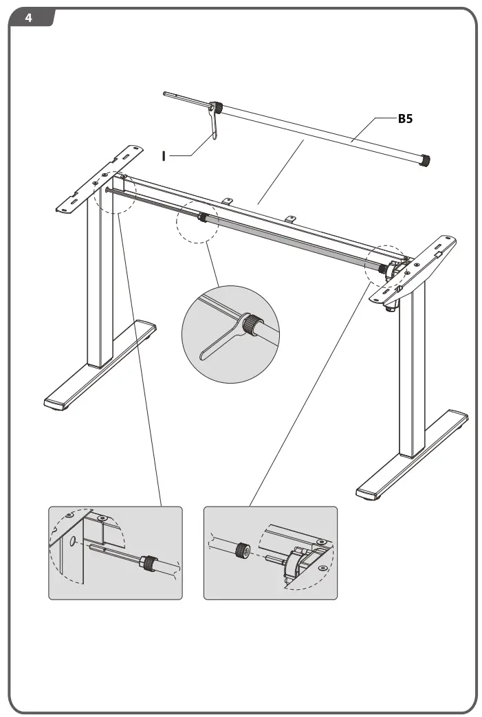 LACOO T-HAD12222-ZJZ White Wood Electric Standing Desk - fig 4