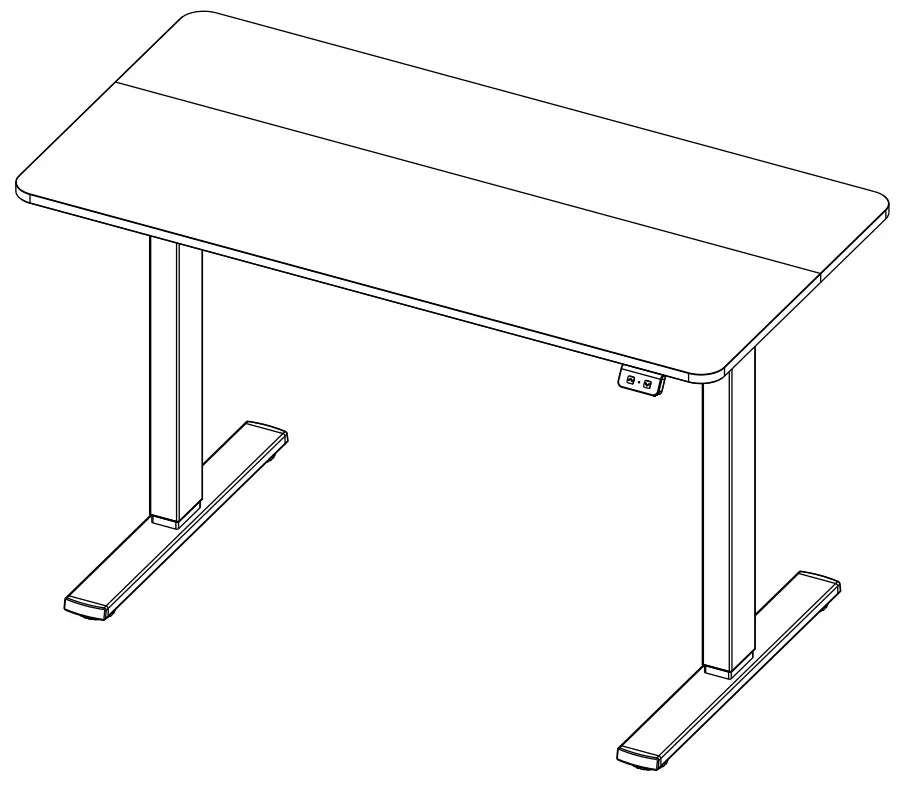 LACOO T-HAD12222-ZJZ White Wood Electric Standing Desk