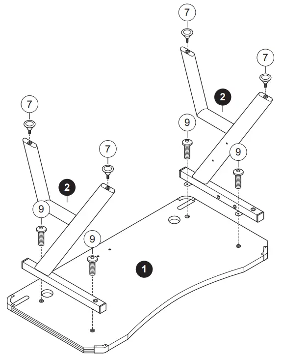 STUDIO DESIGNS 51456 Icon Pc Gamer Computer Desk - Fig 14