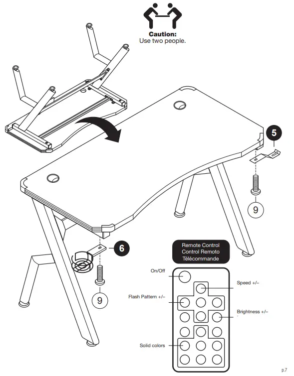 STUDIO DESIGNS 51456 Icon Pc Gamer Computer Desk - Fig 16