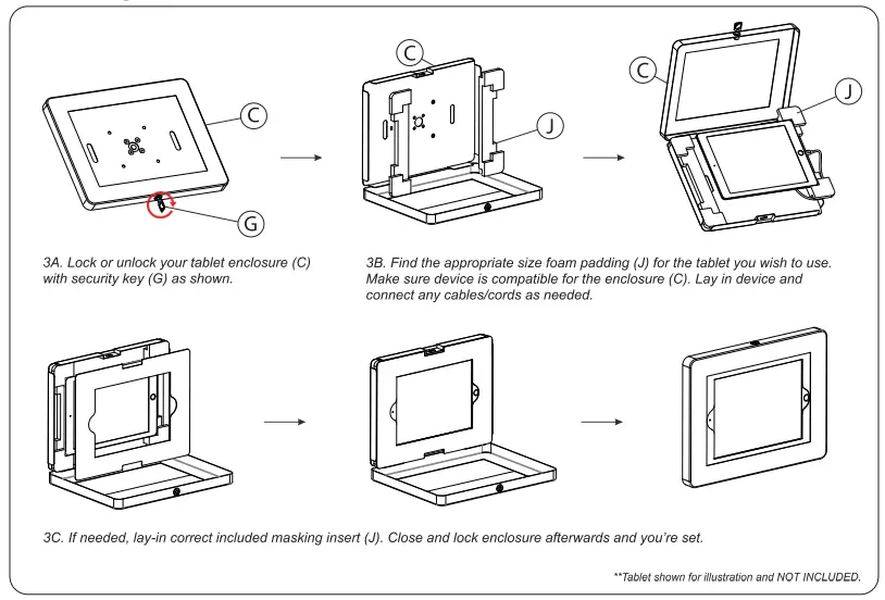 CTA-PAD-CHKSB-Thin-Premium-Floor-Stand-with-Small-Paragon-Security-Enclosure-Instruction-FIG-3
