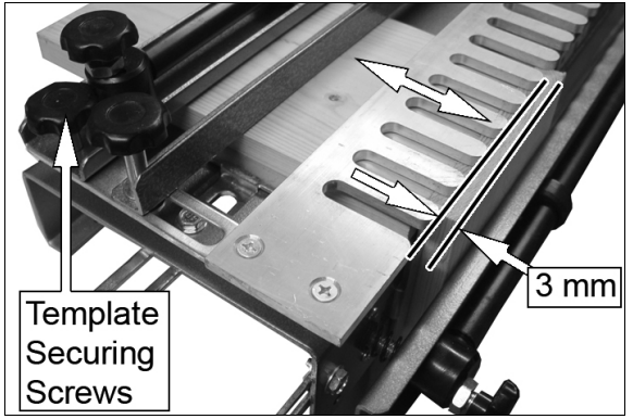 Clarke CDTJ24 Dovetail Jig - TEMPLATE POSITION