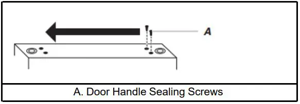 Whirlpool W11507956A 20.5 Cu. Ft. Top Freezer Refrigerator Owner's Manual - Remove door handle sealing screws
