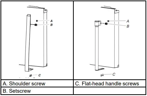Whirlpool W11507956A 20.5 Cu. Ft. Top Freezer Refrigerator Owner's Manual - Remove the freezer door handle