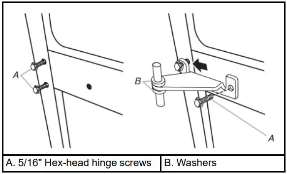 Whirlpool W11507956A 20.5 Cu. Ft. Top Freezer Refrigerator Owner's Manual - Slide the center hinge