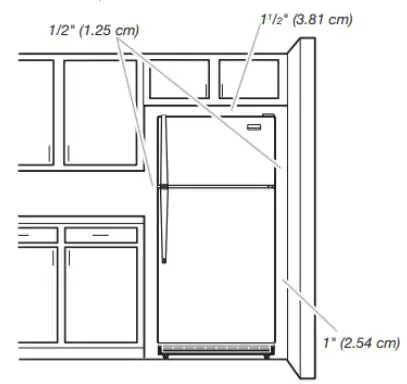 Whirlpool W11507956A 20.5 Cu. Ft. Top Freezer Refrigerator Owner's Manual - To ensure proper ventilation for your refrigerator