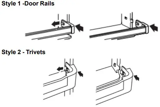 Whirlpool W11507956A 20.5 Cu. Ft. Top Freezer Refrigerator Owner's Manual - To remove and replace the rails or trivets
