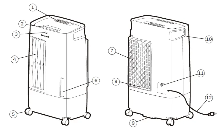 Honeywell-CS071AE-Portable-Evaporative-4