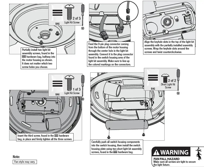 Hunter Alexander 44 Inch Indoor Flush Mount Ceiling Fan 10