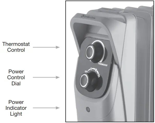 Comfort Zone CZ8008N Series Electric Oil Filled Radiator - fig 1
