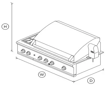 FISHER PAYKEL BGB48-BQR-L 48 Inch DCS Grill Rotisserie Side Burners - Figure
