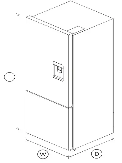 FISHER PAYKEL RF402BRPUX7 Freestanding Refrigerator Freezer - fig1
