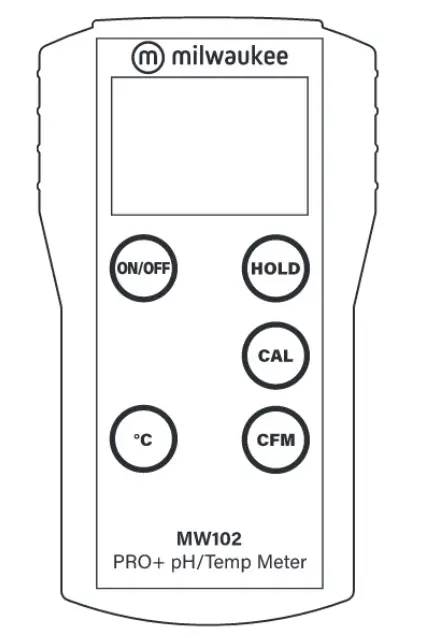 milwaukee MW102 Pro Portable 2-In-1 pH-Temperature Meter