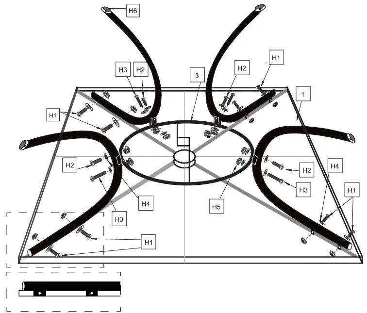 GLOBAL INDUSTRIAL 262079-BZ-GY Square Steel Mesh fig 1