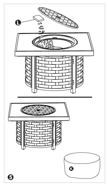 Fire Sense 63225 Henley 42-Inch Square Aluminum Natural Gas Fire Pit-fig-11