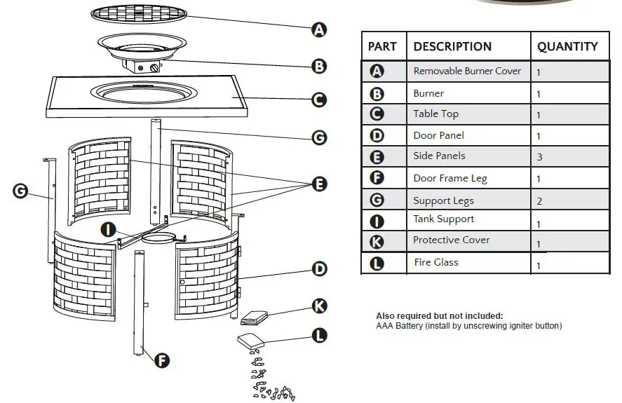 Fire Sense 63225 Henley 42-Inch Square Aluminum Natural Gas Fire Pit-fig-2