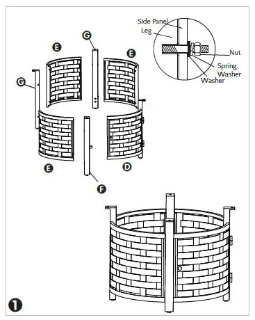 Fire Sense 63225 Henley 42-Inch Square Aluminum Natural Gas Fire Pit-fig-5'