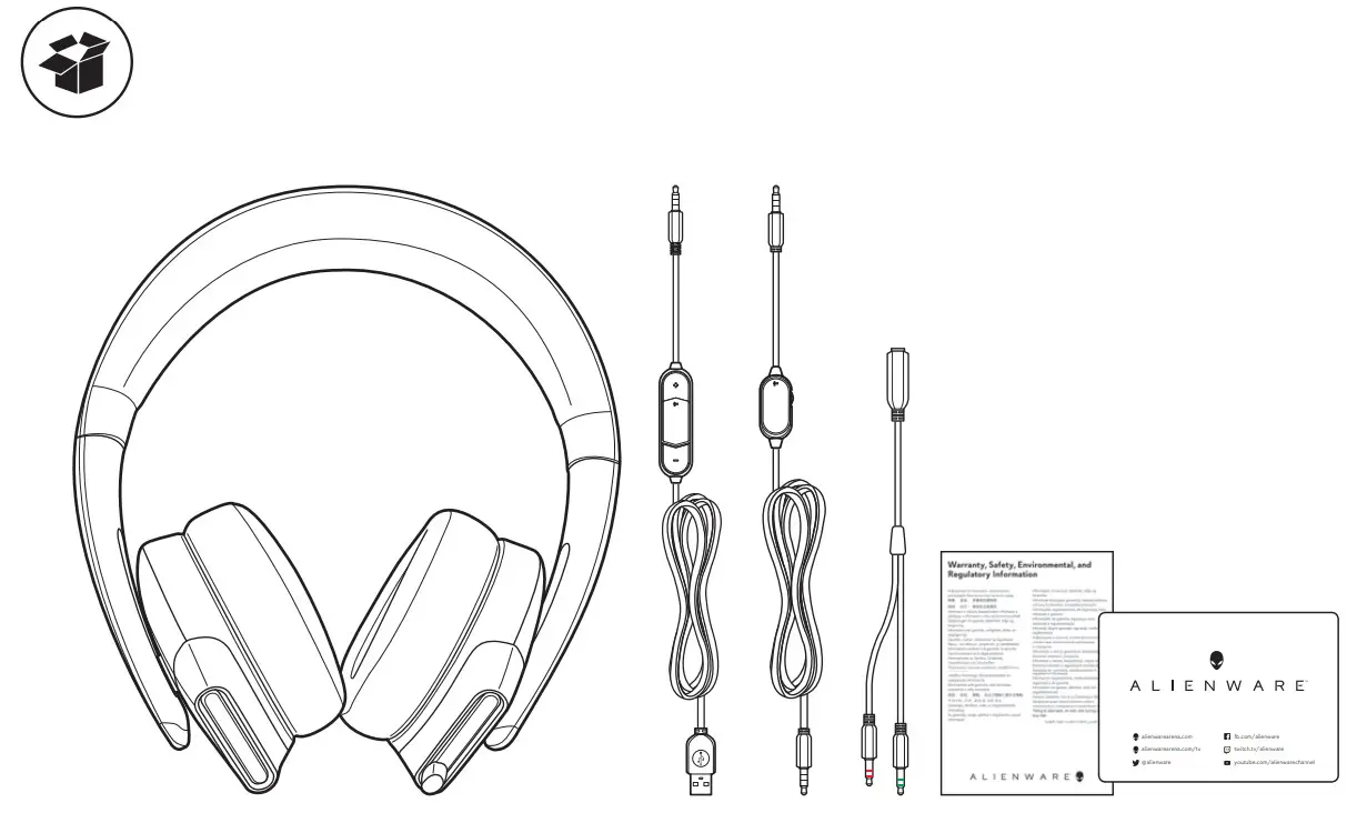 DELL Alienware 510H 7.1 Gaming Headset -unpack