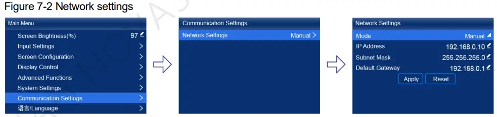 NOVASTAR KU20 LED Display Controller - Network settings