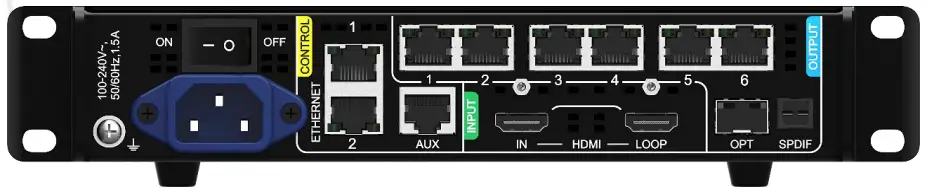 NOVASTAR KU20 LED Display Controller - Rear Panel