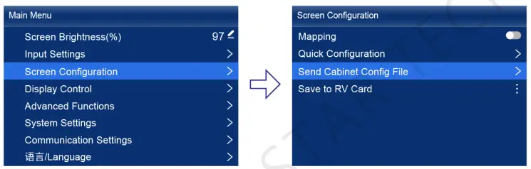 NOVASTAR KU20 LED Display Controller - cabinet config file