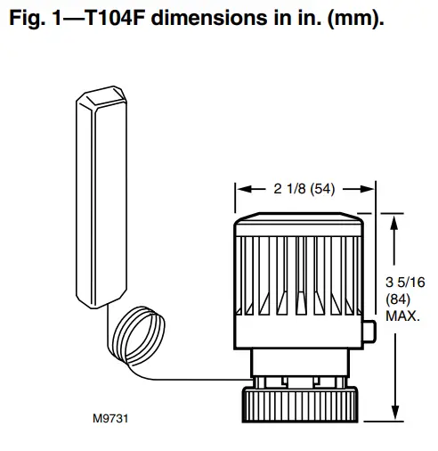 Honeywell T104F Thermostatic Control-fig1