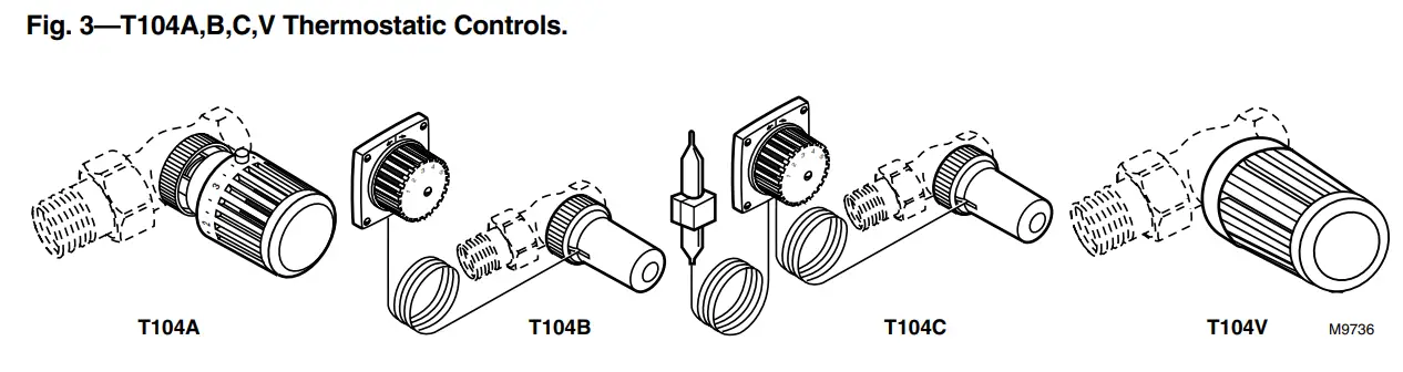 Honeywell T104F Thermostatic Control-fig3