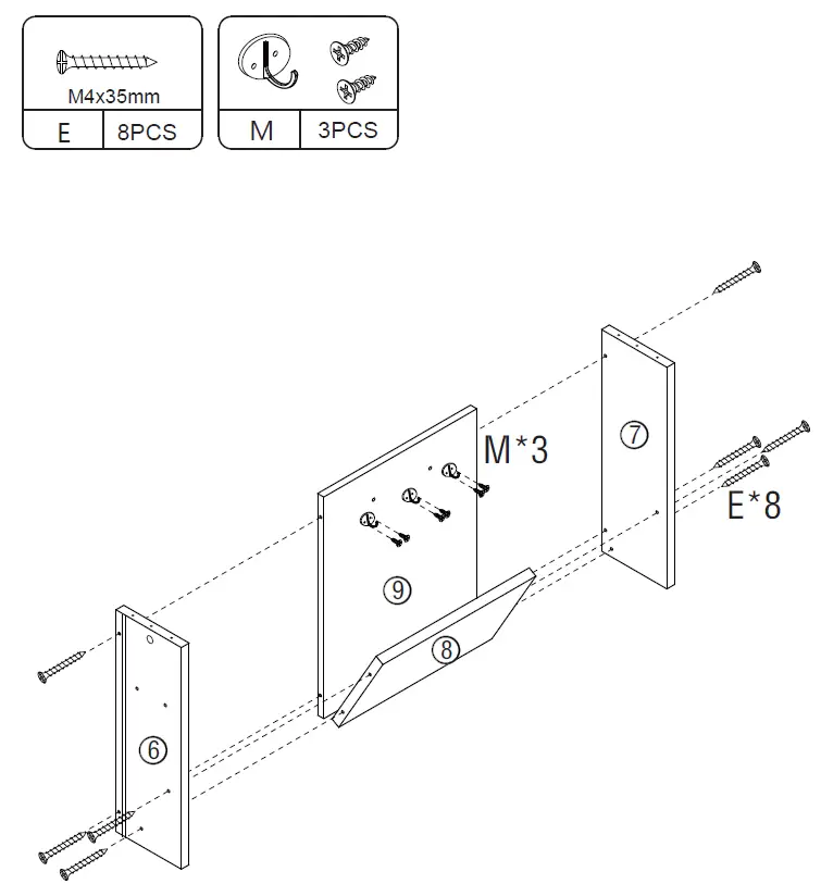 JAXSUNNY-HG61Y1066-White-Wall-Mounted-Folding-Laptop-Table-3