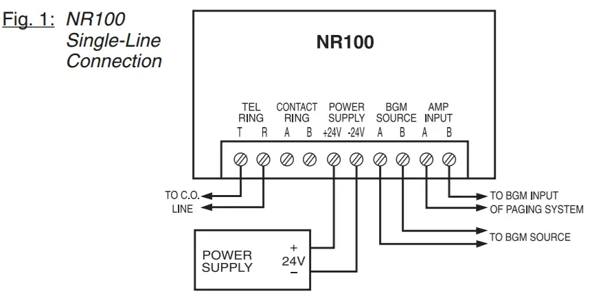 BOGEN NR100 Night Ringer -figure 1