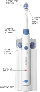 Homedics HD-270 PowerDent Ultra with Smart Sensor Technology Rechargeable Toothbrush work