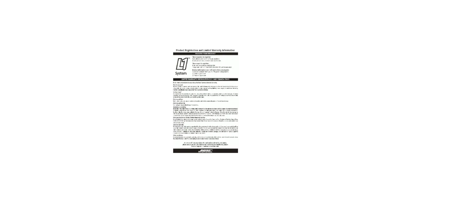 Bose Warranty Information