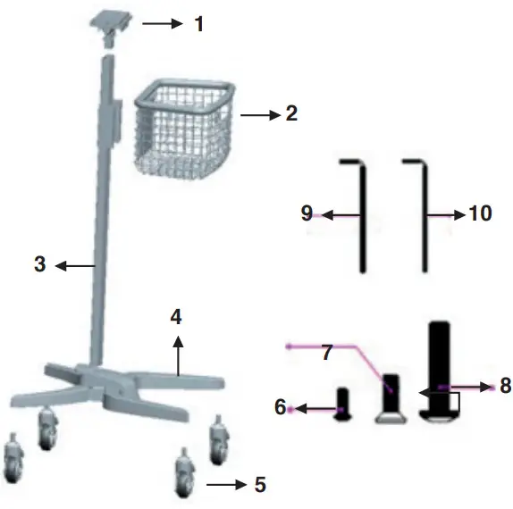 GIMA M35148EN Rolling Stand-Part