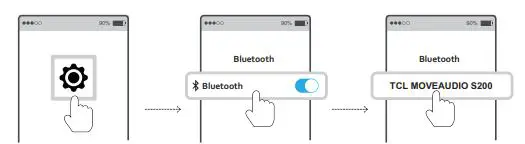 TCL TW20 MoveAudio S200 Wireless Earbuds User Manual - Select TCL MOVEAUDIO S200 from your phone’s Bluetooth menu - available Bluetooth devices