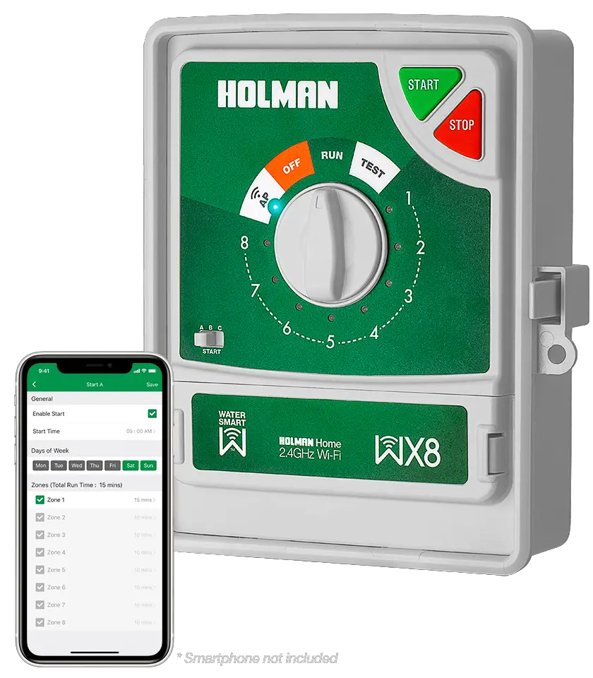 HOLMAN WX8 8 Station WiFI Irrigation Controller