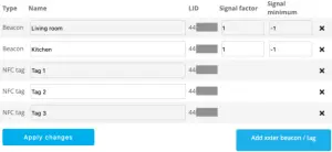 xxter iBeacon NFC - Configuring 2