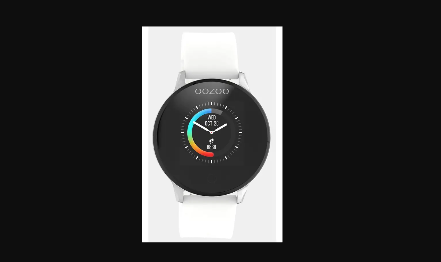 Oozoo Q00110 Smart White Rubber Strap Smartwatch User Manual
