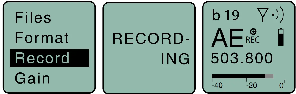 LECTROSONICS E07 941 Wireless Microphone Transmitters and Recorders - RF indicator blinks 6