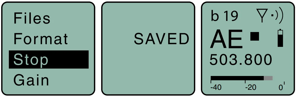 LECTROSONICS E07 941 Wireless Microphone Transmitters and Recorders - RF indicator blinks 6