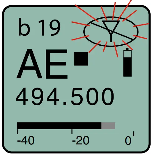 LECTROSONICS E07 941 Wireless Microphone Transmitters and Recorders - RF indicator blinks