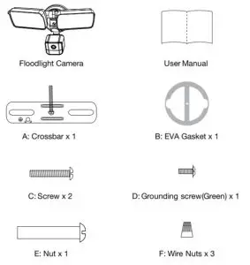 Lepro PR906501 Floodlight Camera - Package Contents