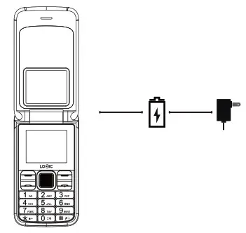 LOGIC F5 Flip Phone- Charge for 24 hours